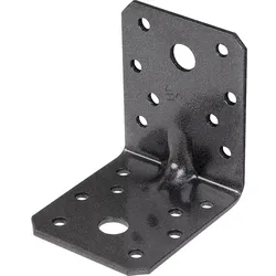Schwerlast-Winkelverbinder mit Sicke DURAVIS® 70 x 70 x 55 mm, Material: Stahl, sendzimirverzinkt, Oberfläche: schwarz-diamant