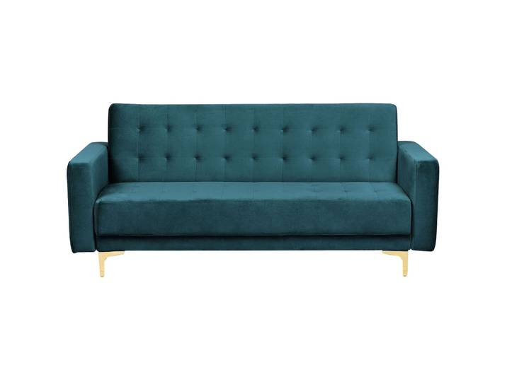 3-SITZER-SCHLAFSOFA Samtstoff Blaugrün Aberdeen
