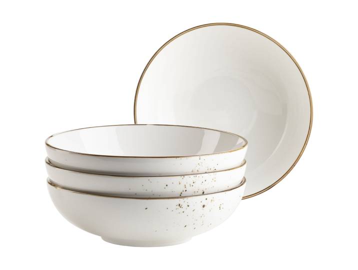 MÄSER Schüssel-Set Pintar weiss/braun Porzellan 4 Stk - Schüssel-Set