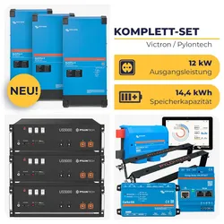 HUSATECH PowerSet: 3-phasig mit 3x MultiPlus-II 48/4k5/55-32 + Cerbo GX MK2 + 3x US5000 | 12 kW 14,4 kWh