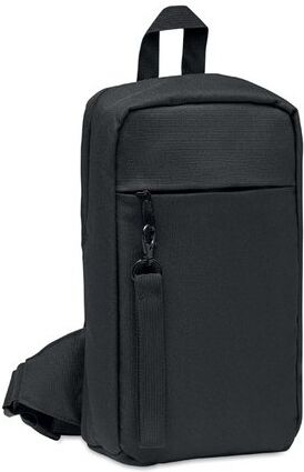 Sac de poitrine personnalisé en 600D RPET - CEBAG PET recyclé noir