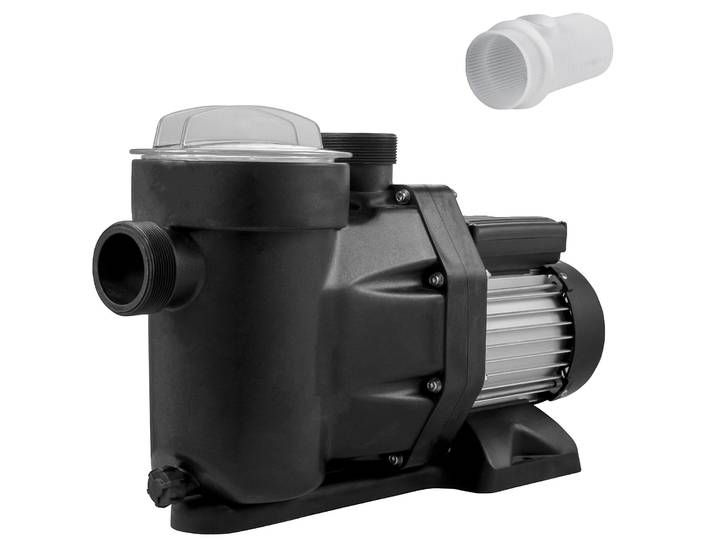 VEVOR Pompe de piscine 750 W 1 CV Pompes de piscine Max. Débit 19200 L/H Pompe de filtration Vitesse 3450 tr/min Pompe de circulation Vitesse max. Température 50° C Pompe à eau Piscine idéale pour les piscines Bains thermaux SPA