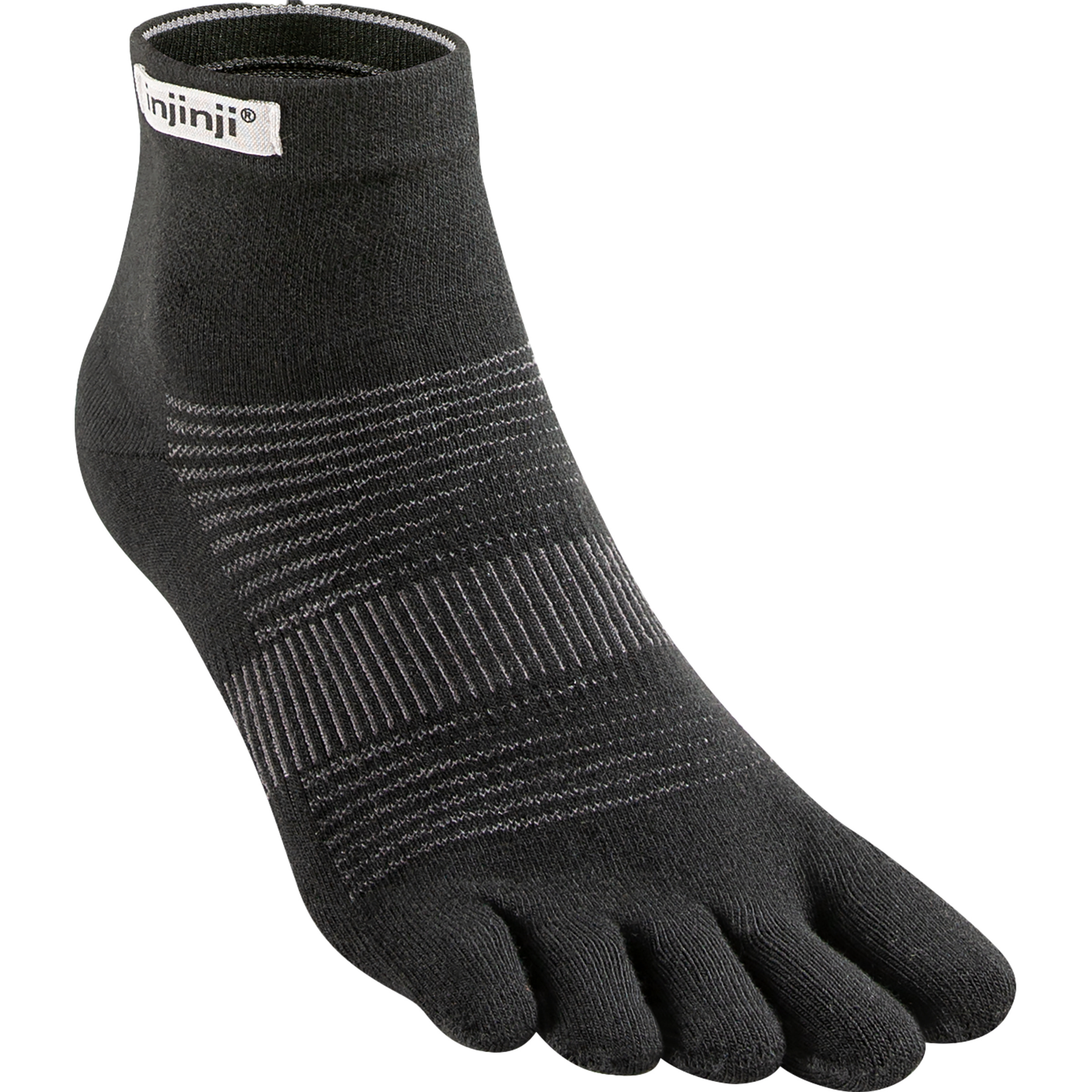 Injinji Run Lightweight Mini-Crew Laufsocken schwarz Größe 44.5 Trailrunning | Laufen Elastisch