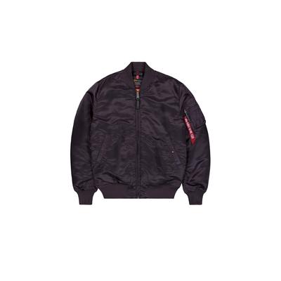 Bomberjacke ALPHA INDUSTRIES "MA-1 VF 59 Long", Herren, Gr. M, lila (plum), Obermaterial: 100% Nylon. Futter: 100% Nylon. Füllung: 100% Polyester, Jacken Bomberjacke