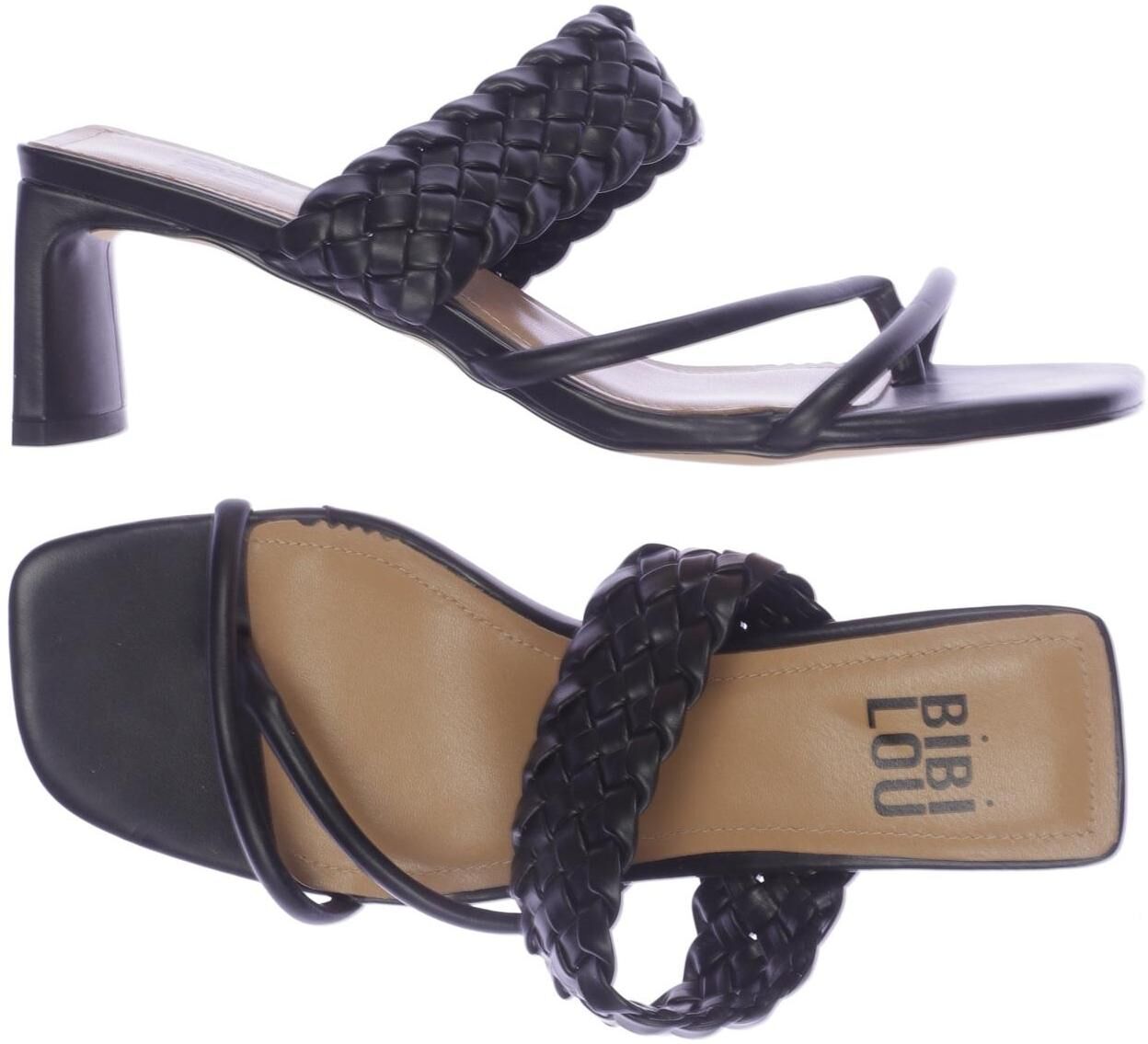 Bibi Lou Damen Sandalen, Schwarz, Gr. EU 39, Kunstleder - Second Hand