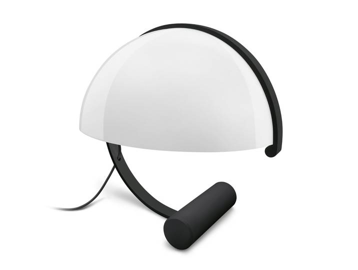 Meta Tischlampe, schwarz, Höhe 37,5 cm - Stilnovo - Wohnzimmer - Design - Metall - Mit Schirm