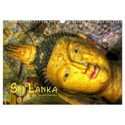 Sri Lanka - Tempel, Tee und Elefanten (Wandkalender 2026 DIN A3 quer), CALVENDO Monatskalender