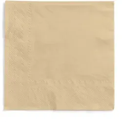 MANK Serviette in Sand aus Tissue 3-lagig, 33 x 33 cm, 100 Stück