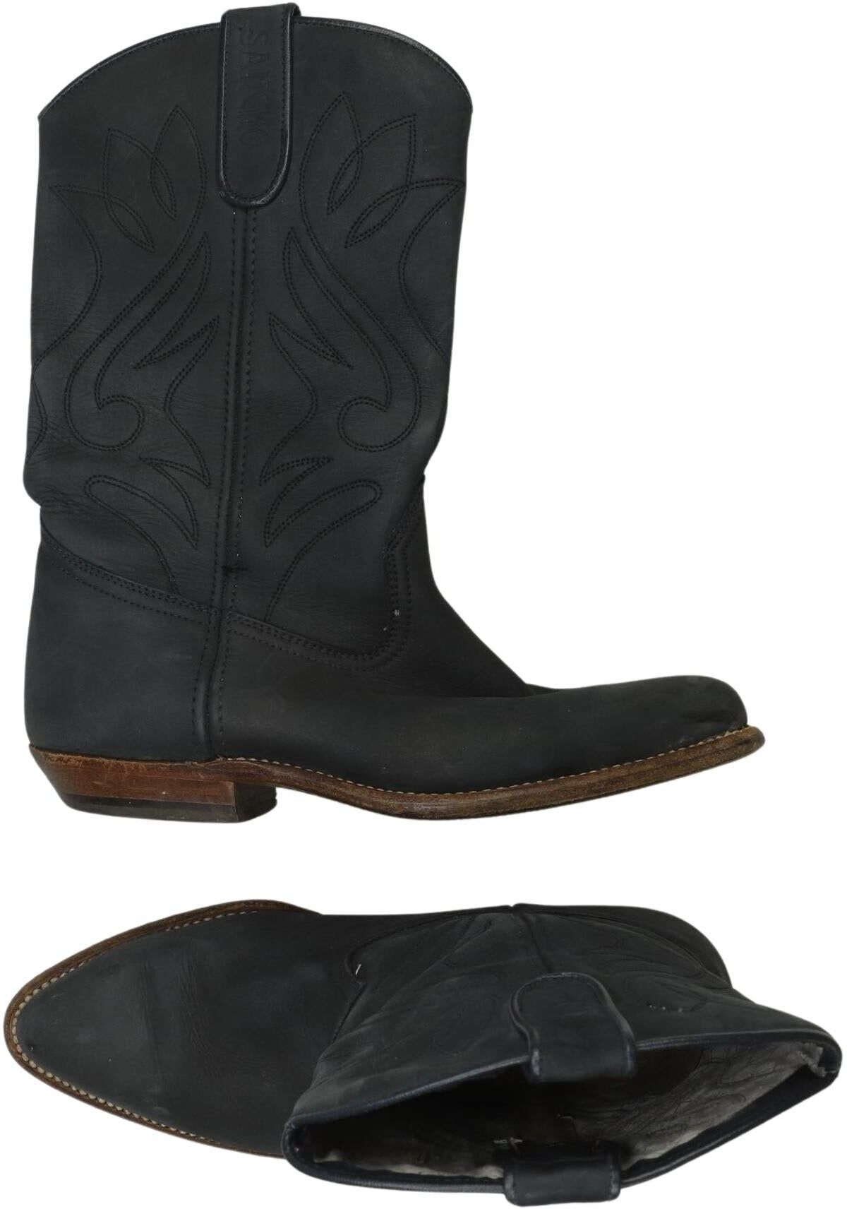 Sancho Boots Damen Stiefel, Schwarz, Gr. EU 37, kein / Etikett - Second Hand