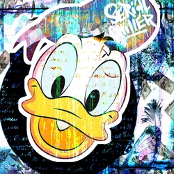 Acrylglasbild GRAFFITI (BHT 100x100x5 cm) - BHT 100x100x5 cm