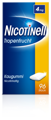 Cooper Consumer Health Deutschland GmbH NICOTINELL Kaugummi Tropenfrucht 4 mg 96 St 09916717