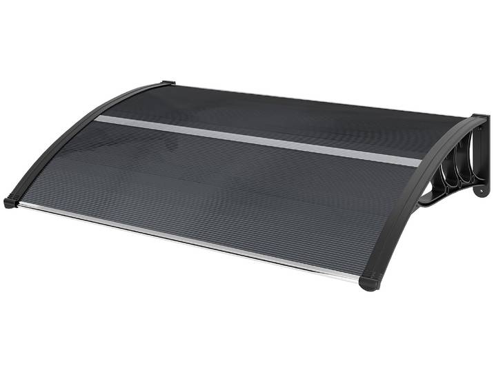 Outsunny Vordach für Haustür 100 x 75 cm Überdachung aus Aluminium Polycarbonat