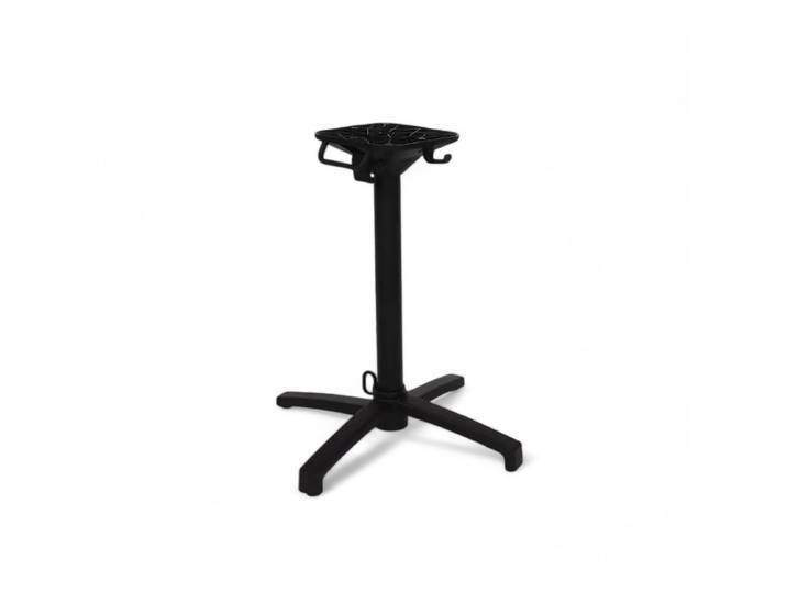 Pied de table pliable SOLO - 4 branches - Noir - Encastrable