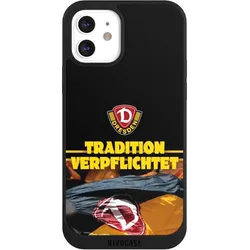 Nivocase Handyhülle für Apple iPhone 12 Hülle NIVOpure Case Schwarz Fanartikel SG Dynamo Dresden SGD (Apple iPhone 12), Smartphone Hülle, Schwarz