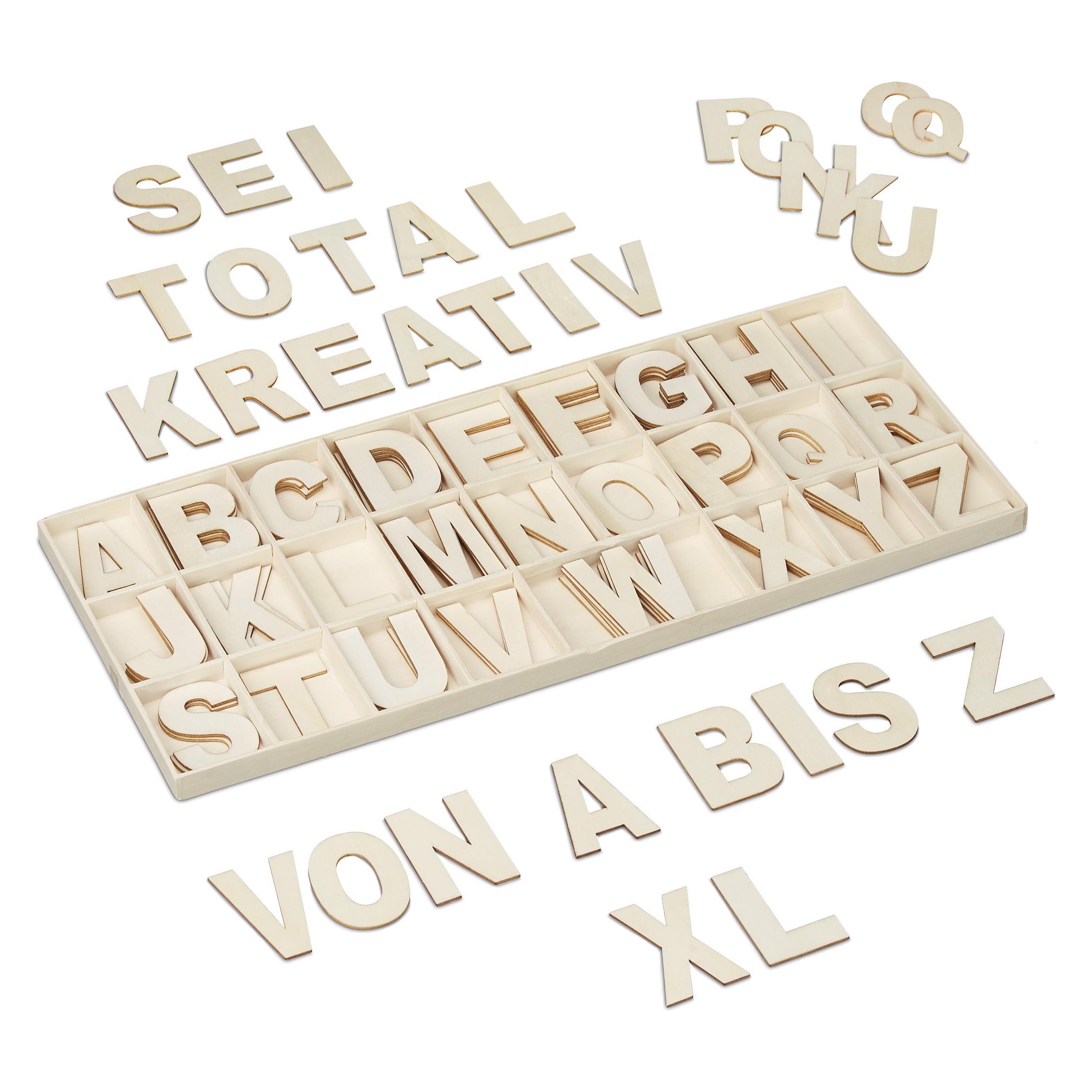 Relaxdays Holzbuchstaben Set (10028685)