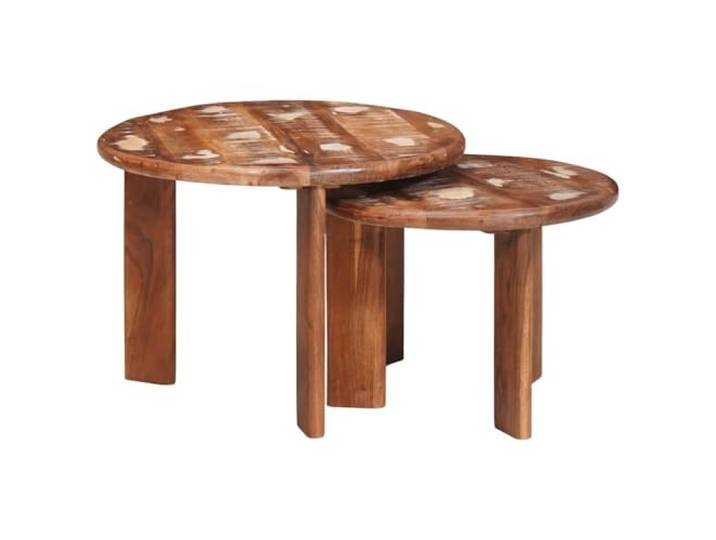 Couchtische, stapelbar, 2-teilig, mehrfarbig, Ø 50 x 40 cm, modernes Design