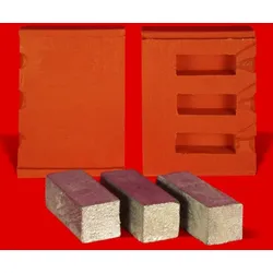 Zinn Giessform Barren 3er - Silikonform hitzebeständig - benötigt ca. 70g Reinzinn