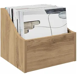 vidaXL LP Plattenbox (Platten), CD- & Schallplatten Aufbewahrung, Braun