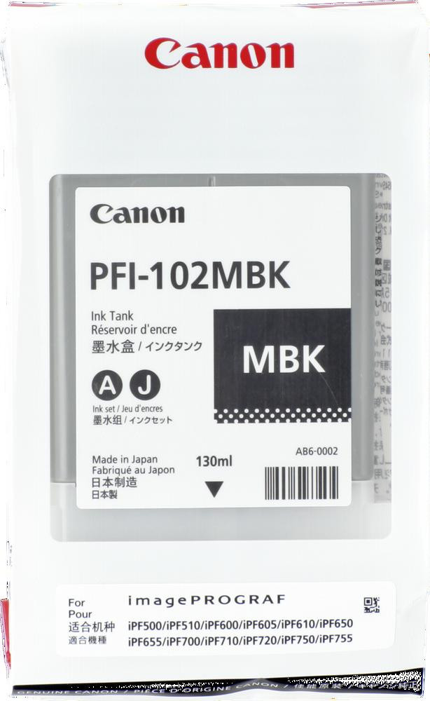 Canon PFI-102 MBK Matte Black Inkt