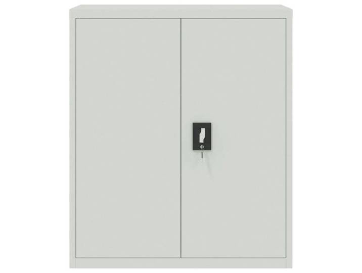 Gris Classeur de bureau - JILL'S - Armoire rangement - gris clair 90x40x105 cm acier LV1277