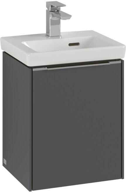 V&B; Subway 3.0 Meuble sous-lavabo 35,1x42,9x30,9 cm, porte gauche/grande, rouge vin ; Villeroy & Boch (C58301AH)