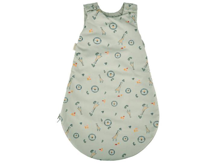 Sterntaler Babyschlafsack Löwe Leo, Mintgrau, Animalprint, Füllung: Baumwollfüllung, Gr. 62/68, Schlafen, Babybettausstattung, Babyschlafsäcke