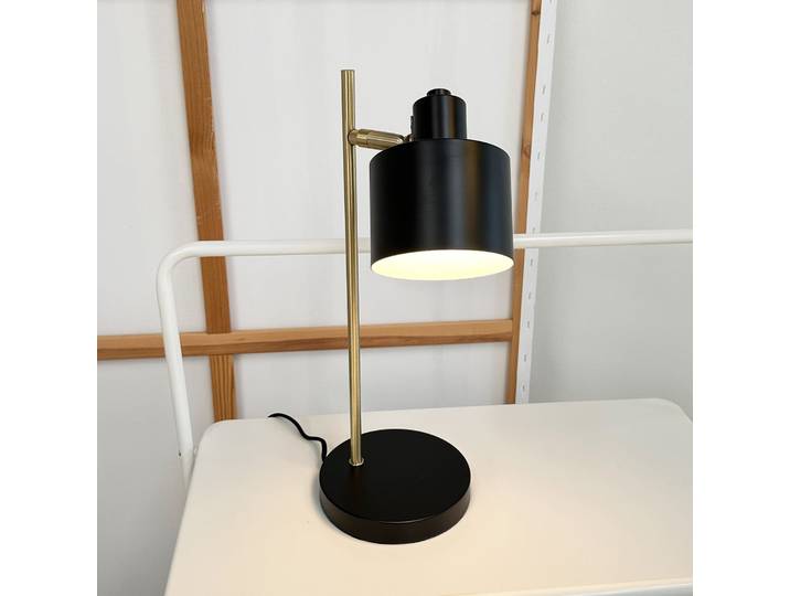 Ocean Tischleuchte, schwarz/messing, 43 cm - Dyberg Larsen - Schlafzimmer - Skandinavisch - Metall - Rund