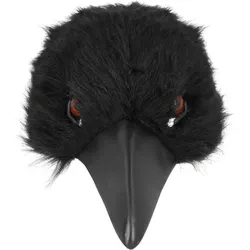 Boland Krähe Halbmaske aus Plüsch