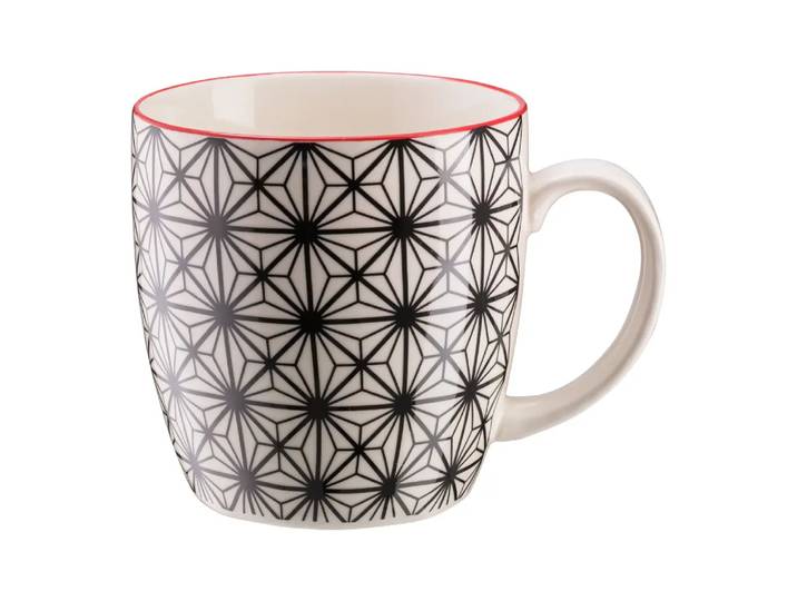 Tasse Mix & Match, Byyu, rot/schwarz, Porzellan