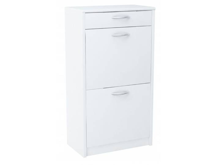 Meuble à chaussures 2D1S BLANC avec coffre à tiroirs