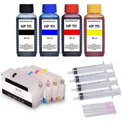 Wiederbefüllbare Tintenpatronen HP 711 XL + 400 ml Nachfülltinte
