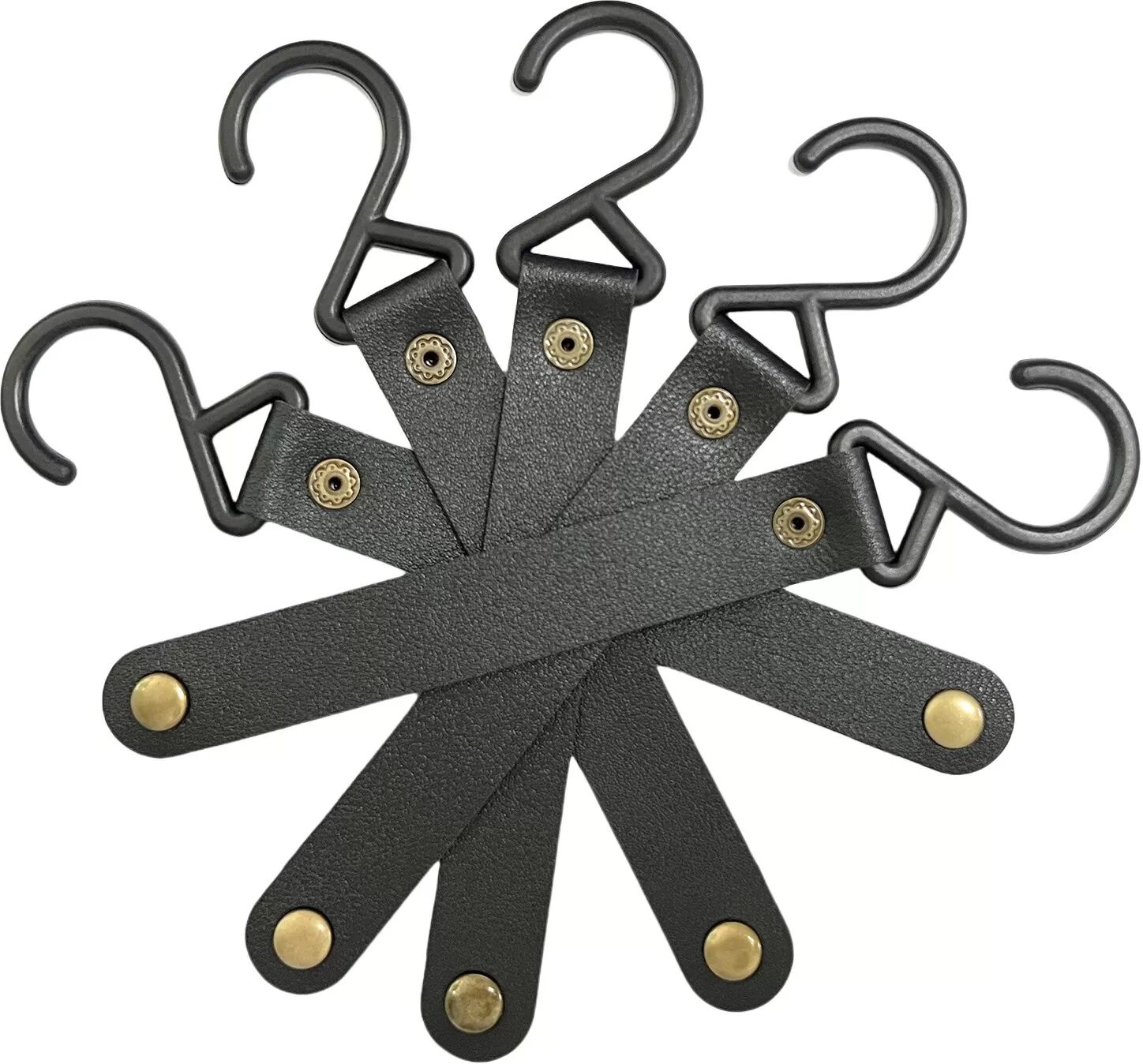INF Outdoor Camping Markise PU Leder Aufhängehaken Schwarz
