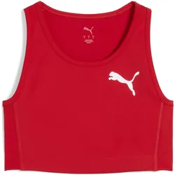 Puma, Damen, Sportshirt, W Cross The Line Crop Top 3.0 (S), Rot