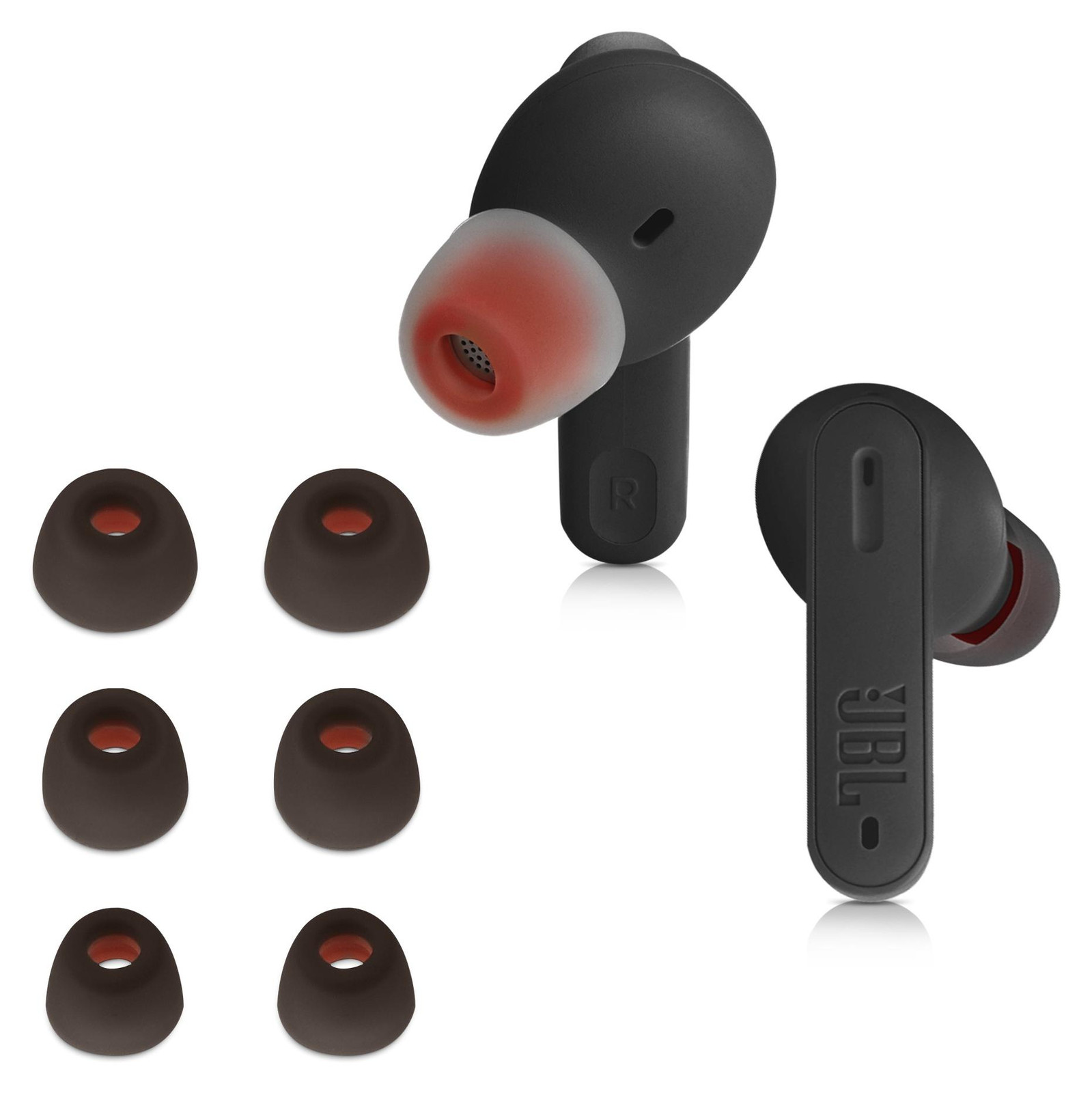kwmobile 6 siliconen oordopjes voor JBL Tune 230 NC TWS / T230NC - 3 maten - Vervangende in-ear oordopjes