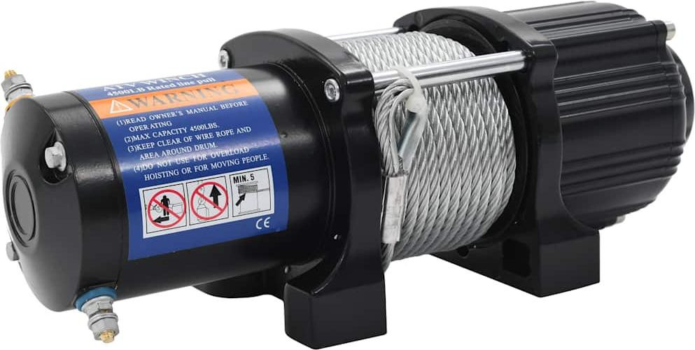 vidaXL Elektrische lier 12V 4500 lbs (2040 kg) met afstandsbediening