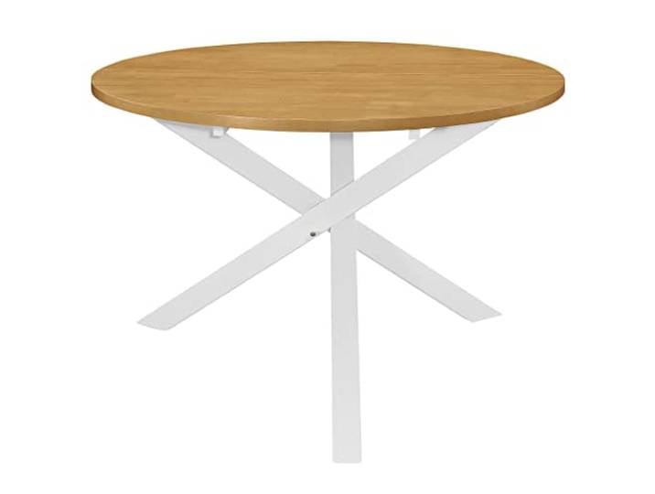 Esstisch Weiß 120x75 cm MDF Runder Esstisch, Gummiholz-Beine, MDF-Tischplatte mit Furnier, Esszimmer, Küche, leicht zu reinigen