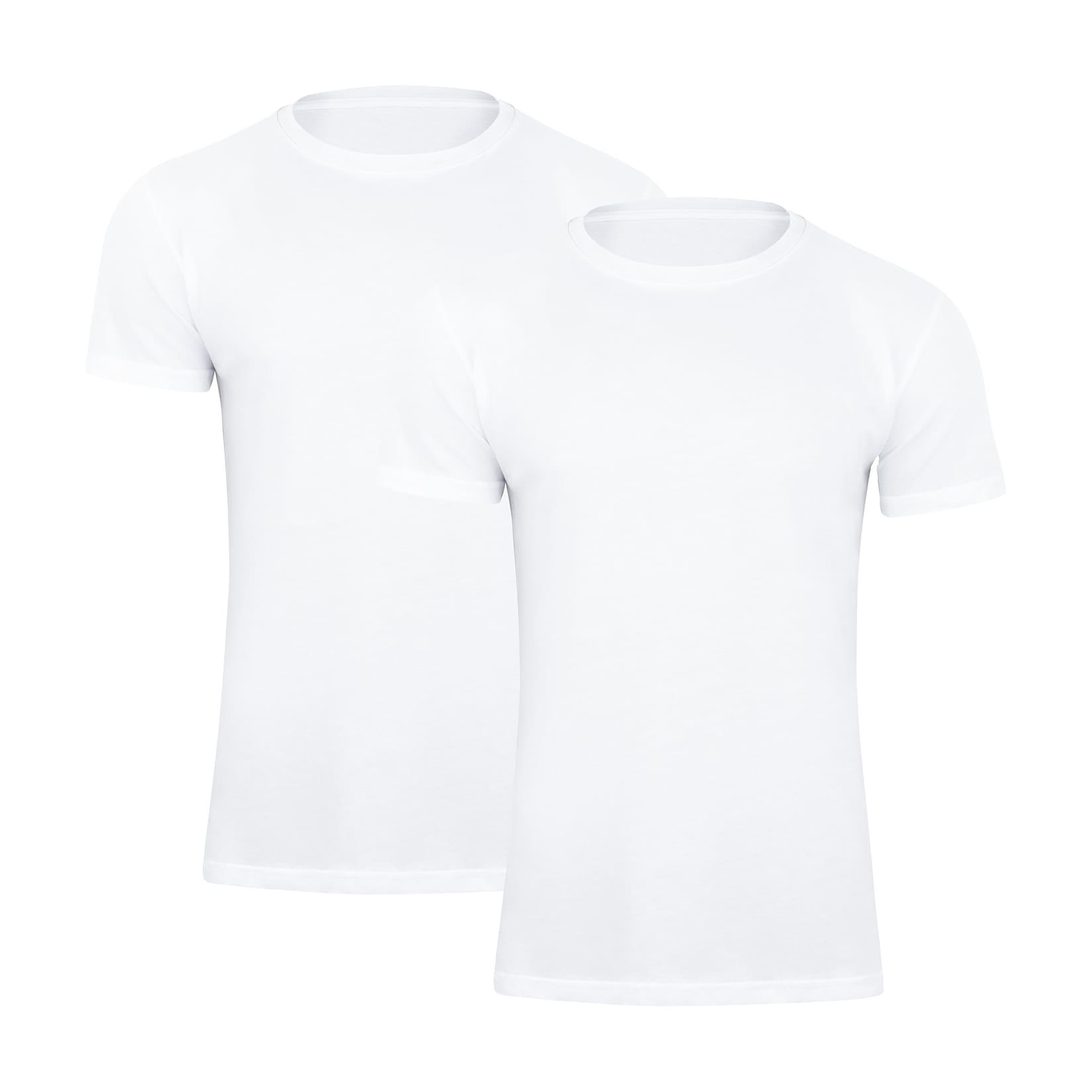 Paolo Renzo® Rundhals T-Shirt 8 Stück - Größe M - Schwarz
