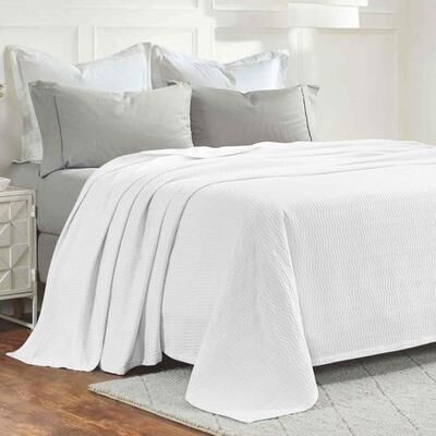Home City, Inc. Jena Blanket, King, White