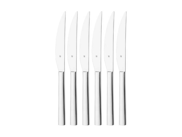 Steakmesser WMF Nuova 6 Stück , silber (silberfarben), 6 Stk., Edelstahl, Essmesser, Steakmesser