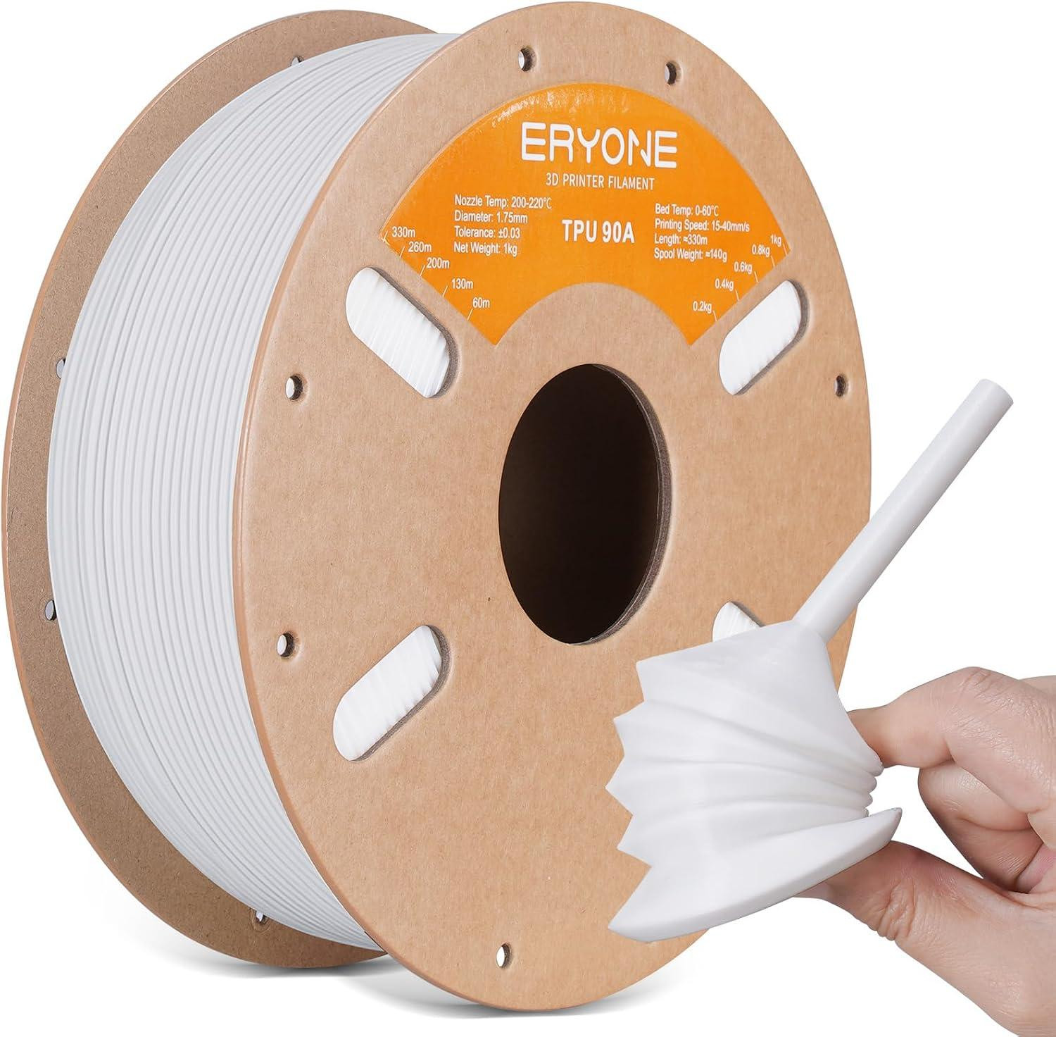 Merkloos TPU-filament flexibel 1,75 mm 1 kg voor 3D-printen