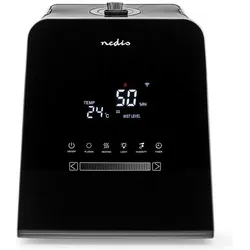 Nedis SmartLife Luftbefeuchter 30 W Mit kühlem und warmem Nebel 5.5 l Hygrometer Timer F, Luftbefeuchter, Schwarz