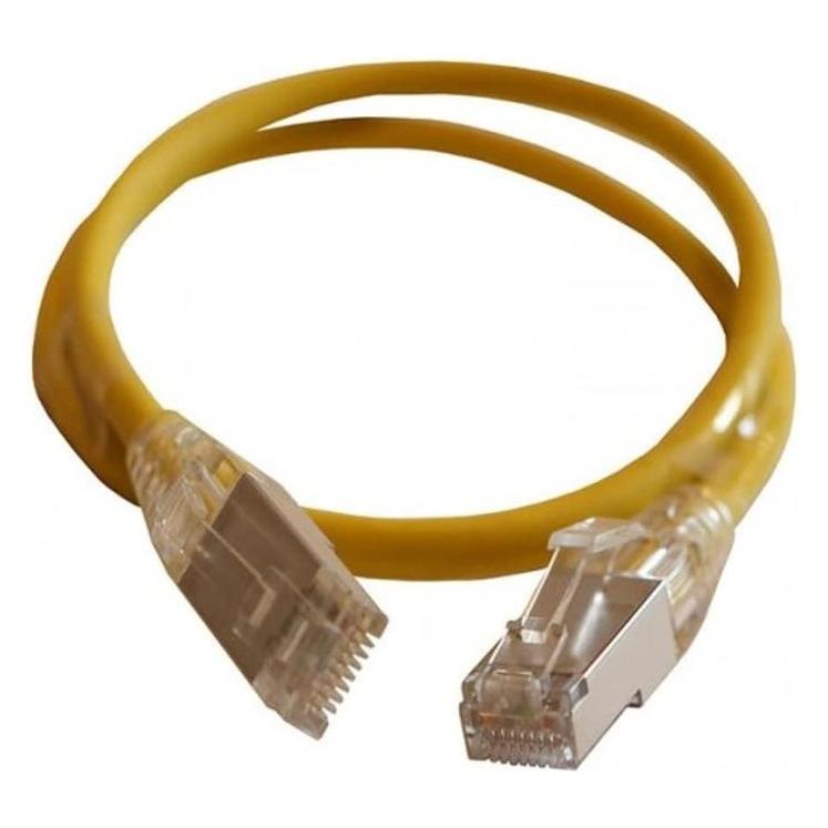 Legrand Patchkabel RJ45 auf RJ45 - Cat6A - SFTP, abgeschirmt - 0,5 m - gelb (S/FTP, CAT6a, 0.50 m) (KABLEG051550)