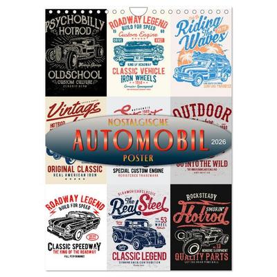 Automobile - nostalgische Poster (Wandkalender 2026 DIN A4 hoch), CALVENDO Monatskalender