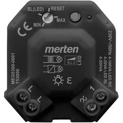 Merten, Lichtschalter + Storenschalter, Universal LED Dimmermodul, schwarz MEG5300-0001