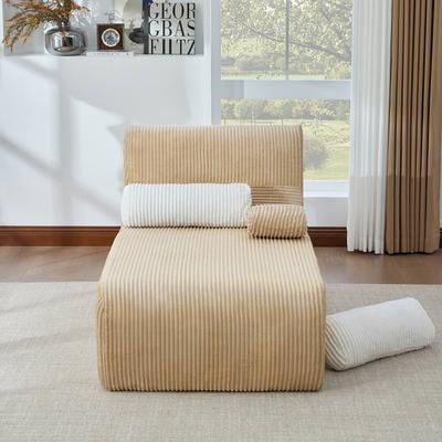 Boneless Corduroy Chaise Lounges Sofa Couch