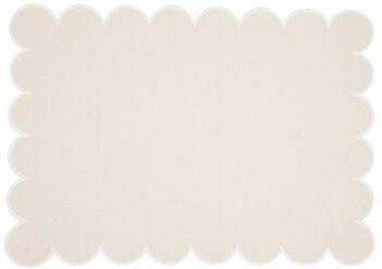 "Saro Lifestyle Eco Scallop Border Placemat (Set of 4) - 14""x20"""
