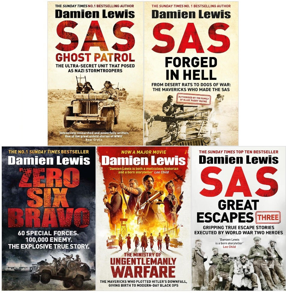 Quercus Damien Lewis 5 Books Collection Set – SAS Great Escapes & Military History Collection