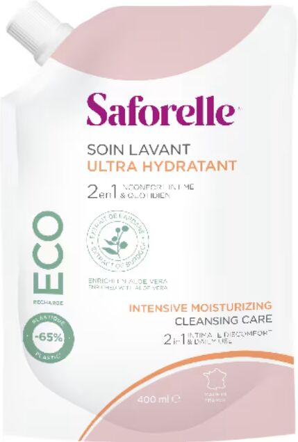 Saforelle Solução de Lavagem Ultra-Hidratante Recarga 400ml