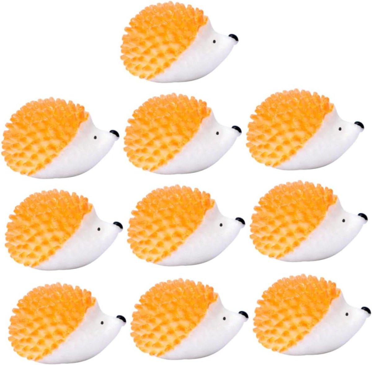 Set van 10 oranje miniatuur dierfiguren voor diorama decoratie