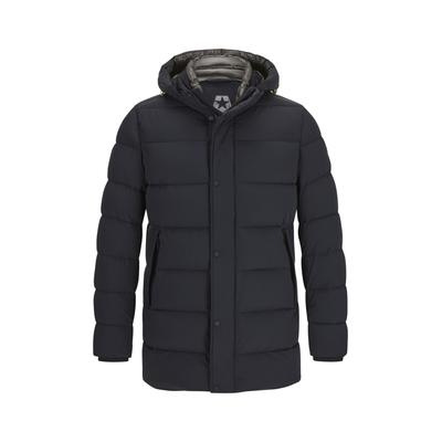 Winterjacke MILESTONE "MSTedros", Herren, Gr. 54, schwarz (nachtblau), Casual, regular fit, Jacken Winterjacke, mit Logo-Print